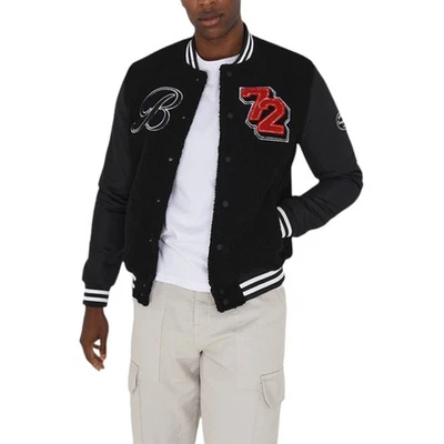 BRAVE SOUL Mens Baseball Jacket Regular Fit Warm Classic Top Winter Sports Coat - Image 1 of 4