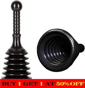 Heavy Duty Rubber Sink Toilet Drain Bath Plunger Unblocker Bathroom Kitchen - Picture 1 of 8
