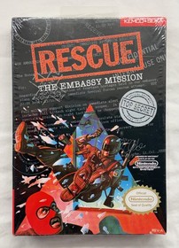 1989 Rescue: The Embassy Mission Nintendo NES Video Game Cartridge NEW SEALED