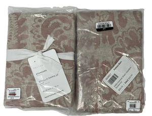 Pottery Barn Stella Damask Printed Standard Shams (2) Rosewood_New (other)_T#I - Picture 1 of 4