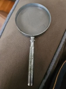 Lupa pequeña vintage, color plata, decoración de estantería, decoración de oficina - Imagen 1 de 6