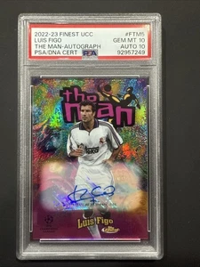 2022-23 Topps Finest LUIS FIGO Magenta The Man Auto SSP 059/100, PSA 10/10 ⚽️🔥 - Imagen 1 de 8