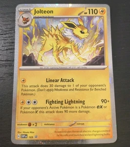 Carta promozionale Pokemon Jolteon Cosmos Holo Black Star SVPEN 169 NM - Foto 1 di 1
