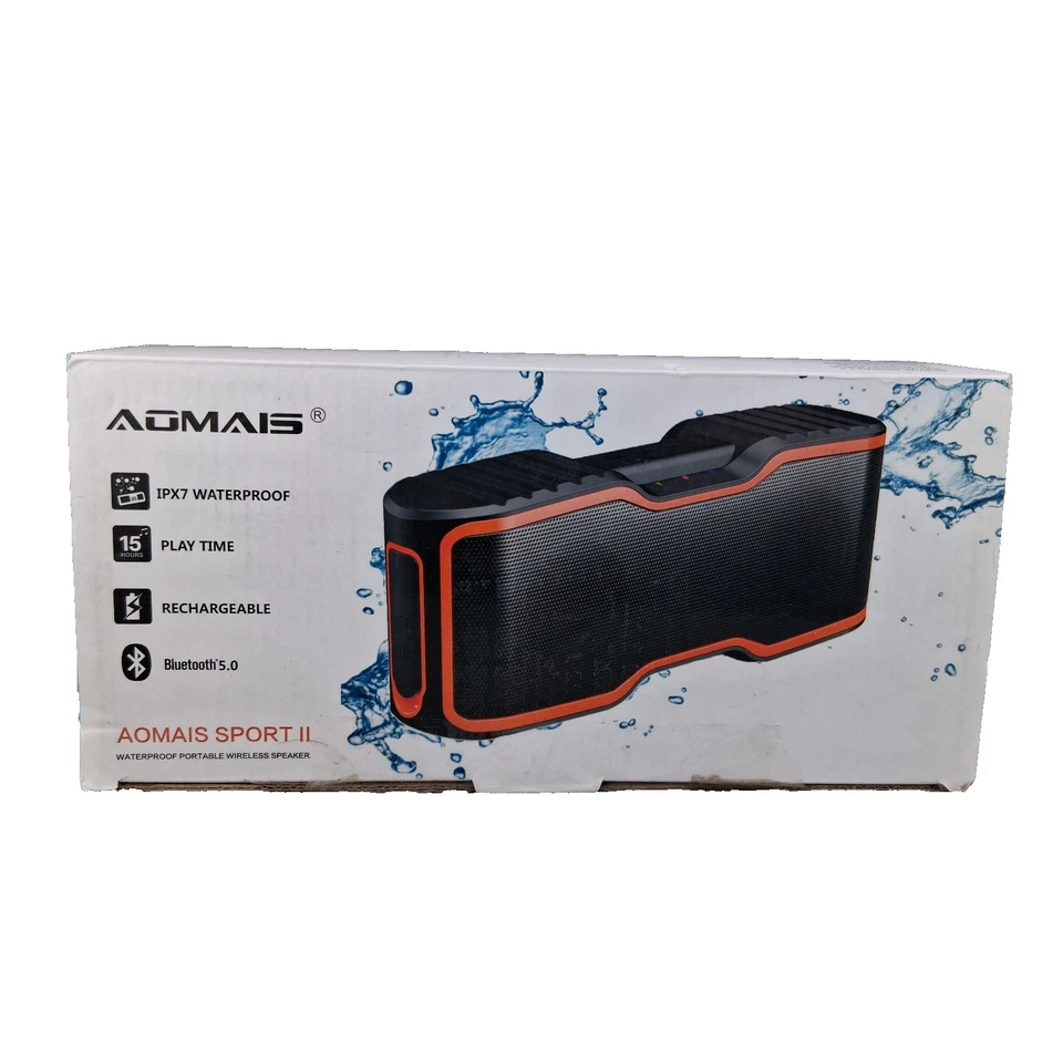 AOMAIS Sport II Portable Waterproof Wireless Bluetooth 4.0 Bass Speaker - Orange - Image 1 of 4