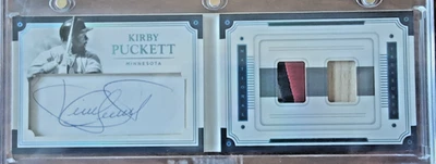 2017 N.T. Legends Cuts Booklet Materials Kirby Puckett 3/3 #LCBM-KP - Image 1 of 4