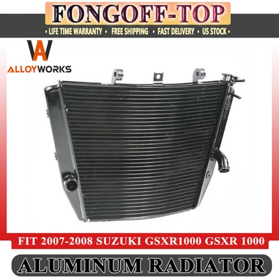 ALUMINUM MOTORCYCLES RADIATOR For 2007-2008 SUZUKI GSXR1000 /GSXR 1000 Foto 1 de 4