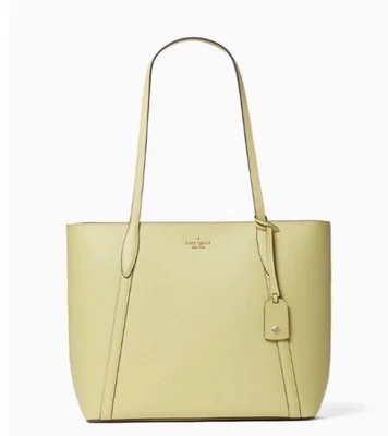 Kate Spade Cara Large Tote Frosty Green Leather 11.48”x15.2”x5” Handle Drop 10.5 - Image 1 of 4