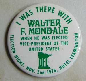 Walter Mondale Minnesota 1976 campaign pin button political - Picture 1 of 1