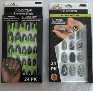 Way To Celebrate Hallowwen Press on Nails 2 Packungen à 24 Stück Neu in Verpackungen - Bild 1 von 6