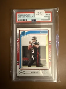 2024 Donruss Football Michael Penix Jr. ROOKIE #308 PSA 10 GEM MINT - Picture 1 of 2