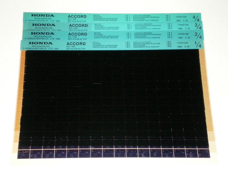 Catalogo Ricambi Microfich Honda Accord AC / AD Stato 03/1984 - Immagine 1 di 1