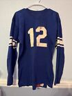 Vintage Game Worn 50’s / 60 ‘s Rawlings 42  Blue Football Jersey