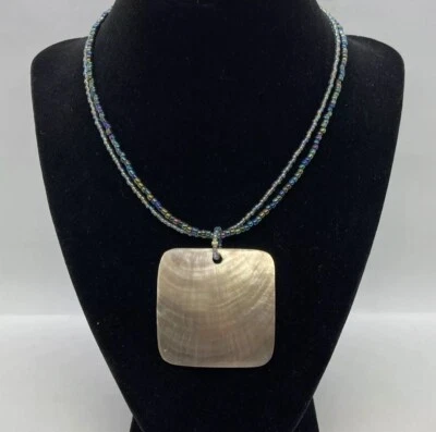 Marks & Spencer M&S Mother Of Pearl Beaded Shell Pendant Necklace - Image 1 of 4