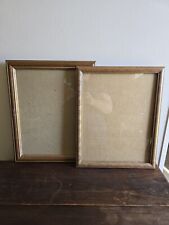 Set Of 2 VTG Carved Wood Ornate Picture Frames W/Glass  Art Gallery Shabby Chic