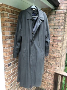 Nautica Rain Mens Trench Coat Jacket Size 44T-great Condition Dry Cleaned - Picture 1 of 6