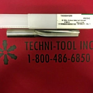 TDG532A15200 Trapano avvitatore 15,2 mm (0,5984) x 5,2362 OAL liquido di raffreddamento-Thru 5xD HP 4158414 - Foto 1 di 1