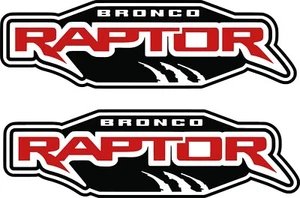 Fits Ford Raptor Bronco Truck Side Bed Vinyl Decals Stickers 18" x 5" Set of 2 - Picture 1 of 1