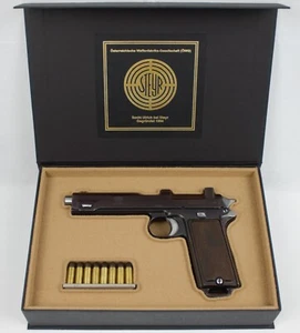 PISTOL GUN PRESENTATION CUSTOM DISPLAY CASE BOX for STEYR HAHN m1912 cal 9x23 mm - Picture 1 of 12