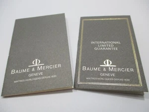 Baume & Mercier Watch International Guarantee Certificate & Instructions Booklet - Picture 1 of 8