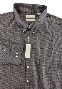 ROUNDTREE & YORKE Men Gold Label Dress Shirt Non Iron 4XT 4XLT NWT Blue/Tan - Picture 1 of 10