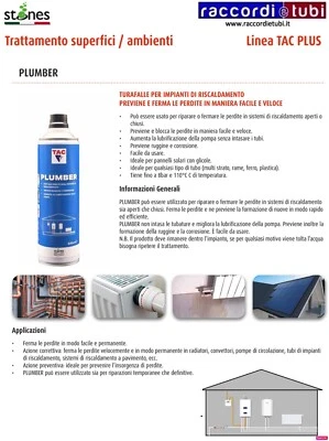 SIGILLANTE TURAFALLE STONES PLUMBER 500ML PER IMPIANTI DI RISCALDAMENTO