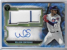 2020 Topps Triple Threads Jumbo Relic Autograph Blue /10 - WILLSON CONTRERAS