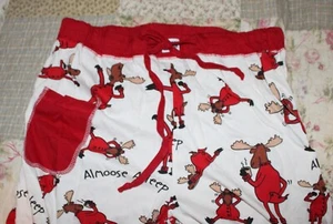 Large NWOT Juniors Lazy One Allmoose Asleep Yoga PJ Pant Lounge Sleep Pants - Picture 1 of 8