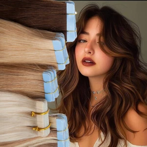 Ombré Highlight Skin Weft Tape In 100% Remy Human Hair Extensions Full Head 100g - Picture 1 of 49