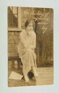Soloman Bros Ltd I’m Thinking Of My Darling Soldier Boy Vintage Postcard Posted - Picture 1 of 2