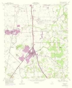Topographical Map - Burleson Texas Quad - USGS 1974 - 23 x 28.29 - Picture 1 of 20
