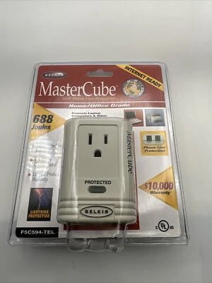 Belkin MasterCube Surge & Phone Protector F5C594-TEL 688 Joules Portable Compact - Image 1 of 2