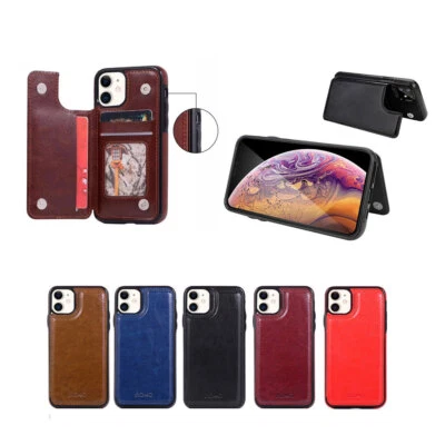 PU кожаный бумажник чехол с карты карманы назад Flip чехол для iPhone 12 Mini - Изображение 1 из 3
