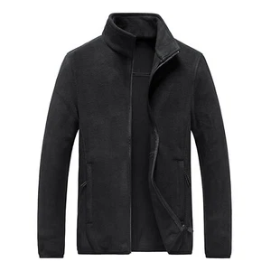 Men's Lightweight Warm Zip Up Long Sleeve Soft Polar Fleece Jacket For Fall Win - Picture 1 of 53