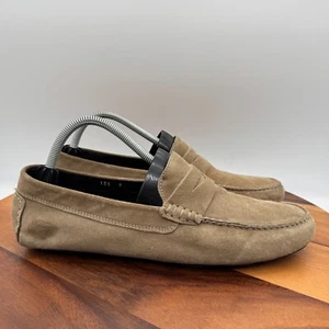 To Boot New York Adam Derrick Mens 9 Tan Leather Driver Loafers Casual Shoes - Picture 1 of 11