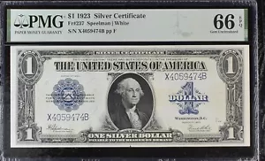 Fr237 1923 $1 Silver Certificate Dollar PMG GEM 66 EPQ FREE PRIORITY SHIPPING - Picture 1 of 4