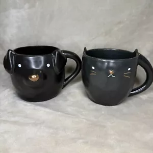 Black Cat & Dog Coffee Set Of 2 - Picture 1 of 11