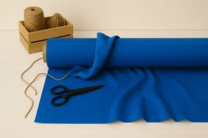 Honolulu Blue Cotton-Linen Fabric by the Yard – Apparel, Crafts & Décor Material - Picture 1 of 10