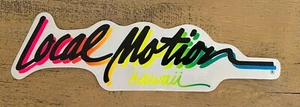 Adesivo Local Motion Hawaii Arcobaleno Neon Nero Testo Sfondo Trasparente - Foto 1 di 2