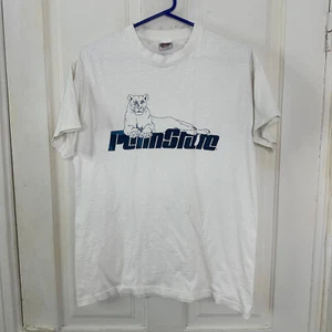 Vintage Penn State Nittany Löwen Einzelnaht Signal T-Shirt weiß Large Vintage - Bild 1 von 13