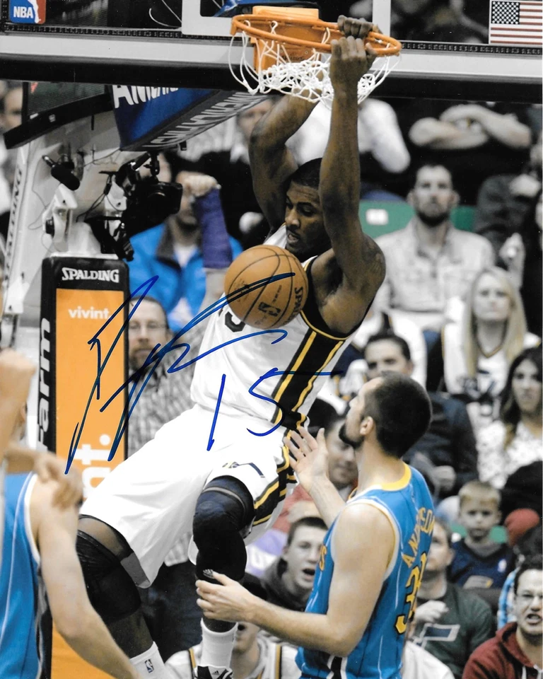 GFA Utah Jazz * DERRICK FAVORS * Foto firmada 8x10 certificado de autenticidad D3 Foto 1 de 1