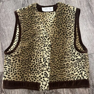 Tasha Polizzi per T.P. Saddleblanket & Co gilet stampa animalier donna S/M - Foto 1 di 6