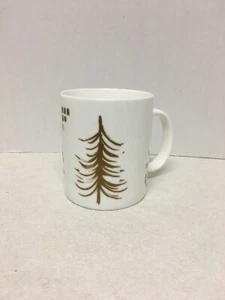 Taza coleccionable Starbucks tono dorado árbol de Navidad café té vacaciones 2014 - Imagen 1 de 7