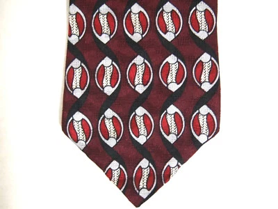 Corbata para hombre CEO Collection by Damon vino rojo borgoña geométrica ancha 57" Foto 1 de 4