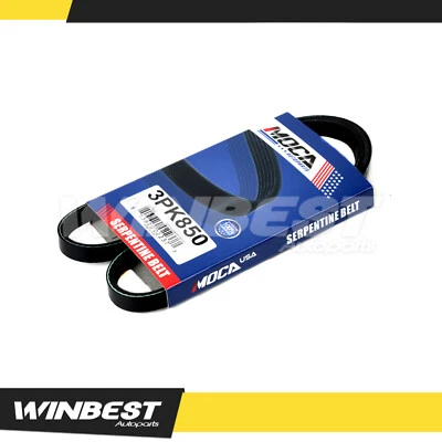 EPDM Serpentine Belt 3PK850 Fit for Chevrolet Volt Toyota Echo Scion xA 1.5L  - Image 1 of 4