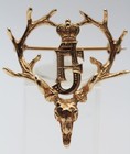 Jäger Brosche,monogramm Fürst Franz Joseph II von und zu Liechtenstein,Etui,Gold