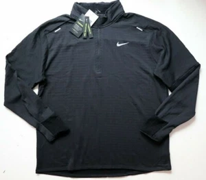 NIKE THERMA SPHERE 3.0 ELEMENT DRI FIT RUNNING 1/2 ZIP TOP CU6087-010 MEN 2XL - Picture 1 of 12