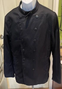 John Varvatos LUXE Double Breasted Snap Closure Jacket-Black-Medium - Picture 1 of 10