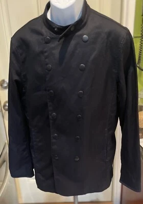 John Varvatos LUXE Double Breasted Snap Closure Jacket-Black-Medium - Image 1 of 4