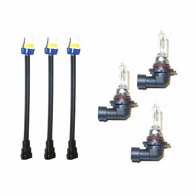 Para Nuevo 9005 Juego de 6 PIEZAS Adaptador de Conector de Faro de Enchufe de Cable y Bombilla de Lámpara de 65W Foto 1 de 3