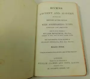 Antike edwardianische Leder Bibel Buch Hymnen alte & moderne Melodien H Mönch um 1900 - Bild 1 von 14
